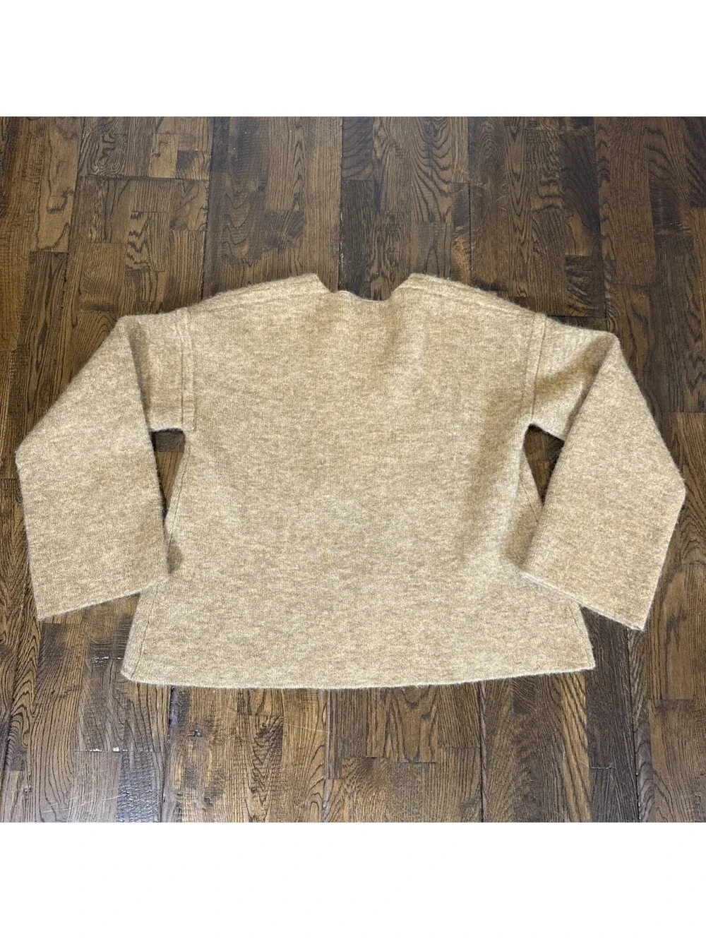 J crew Collection Beige Wool Alpaca Blend Double-Breasted Sweater Jacket Small